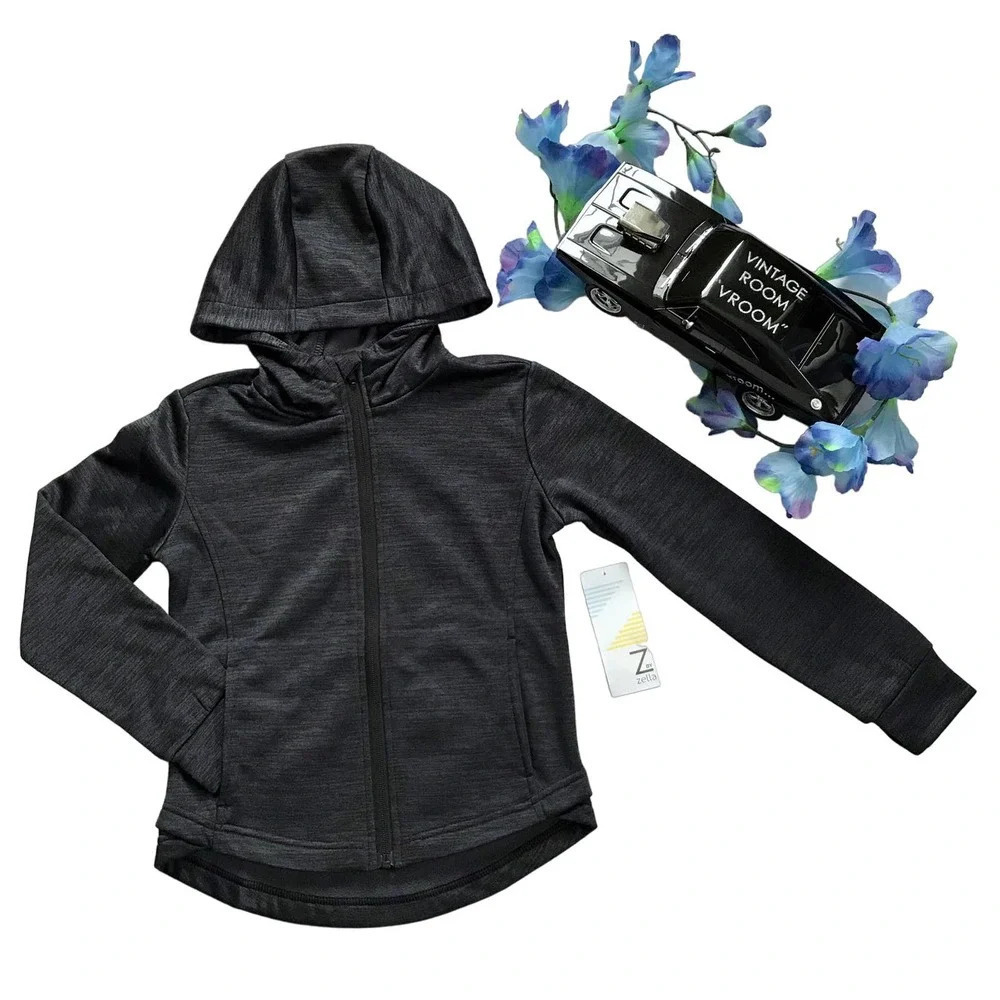 Z By Zella NWT Zip Up Hooded Track Jacket for Girls S *Pls See Description*